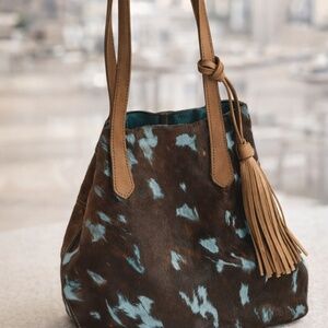 Handmade Leather Cowhide Tote | One of a Kind | Made in Mexico